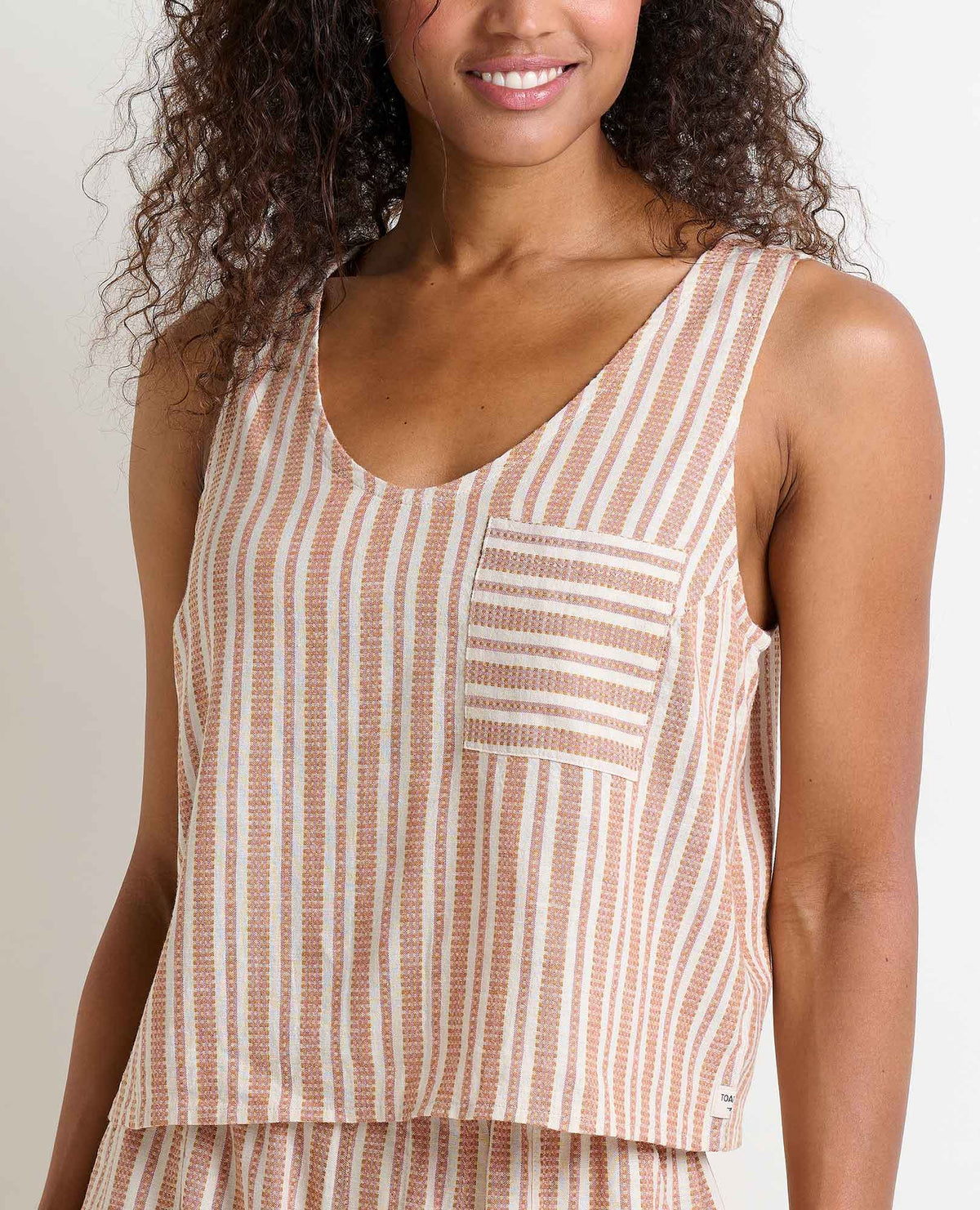 Toad&Co Taj Hemp Button Back Tank Top - Better than Linen