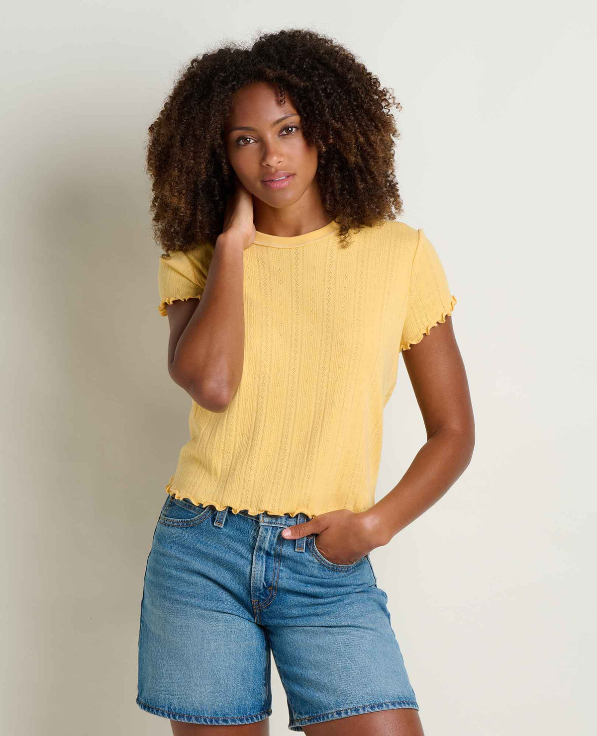 Toad&Co Foothill Cropped Baby Tee - Made from Recycled Materials by Toad&Co