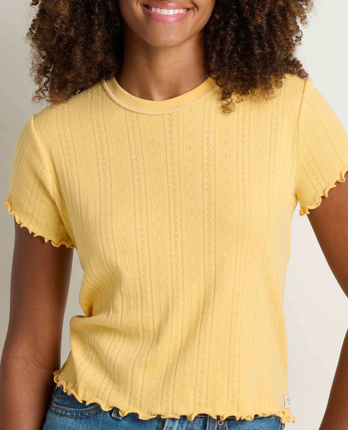 Toad&Co Foothill Cropped Baby Tee - Made from Recycled Materials by Toad&Co