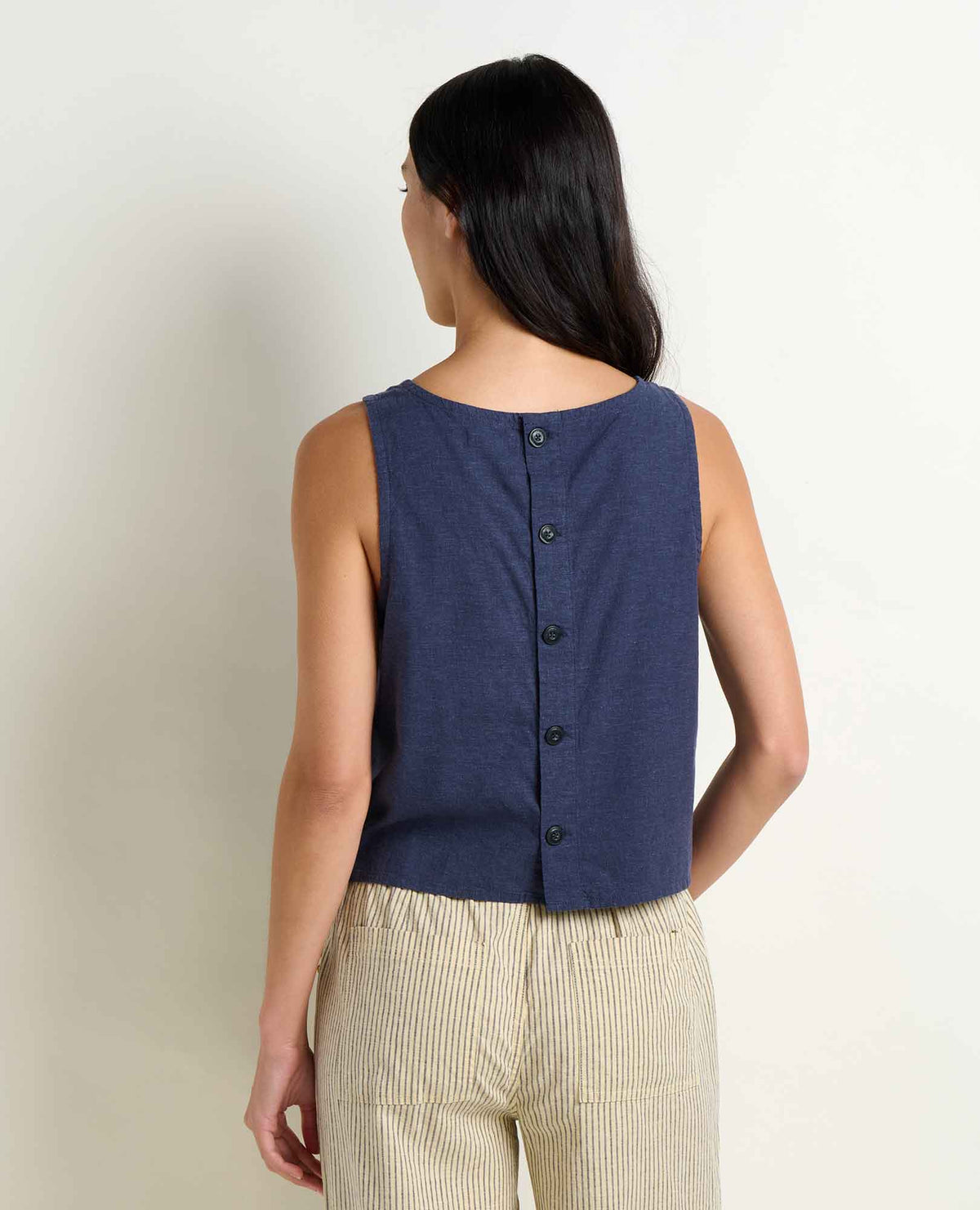 Toad&Co Taj Hemp Button Back Tank Top - Better than Linen