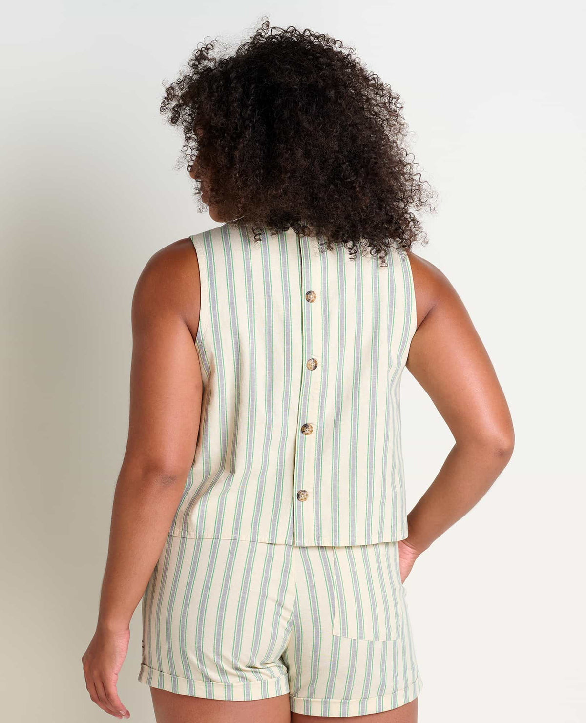 Toad&Co Taj Hemp Linen Tank Top with Button Back - by Toad&Co