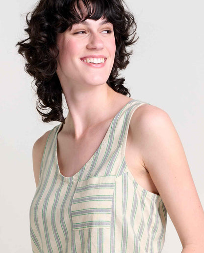 Toad&Co Taj Hemp Linen Tank Top with Button Back - by Toad&Co
