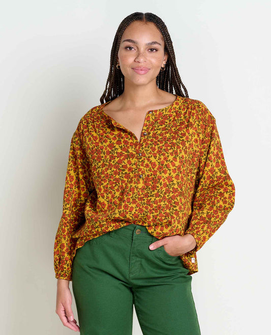 Toad&Co Manzana Long Sleeve Peasant Top