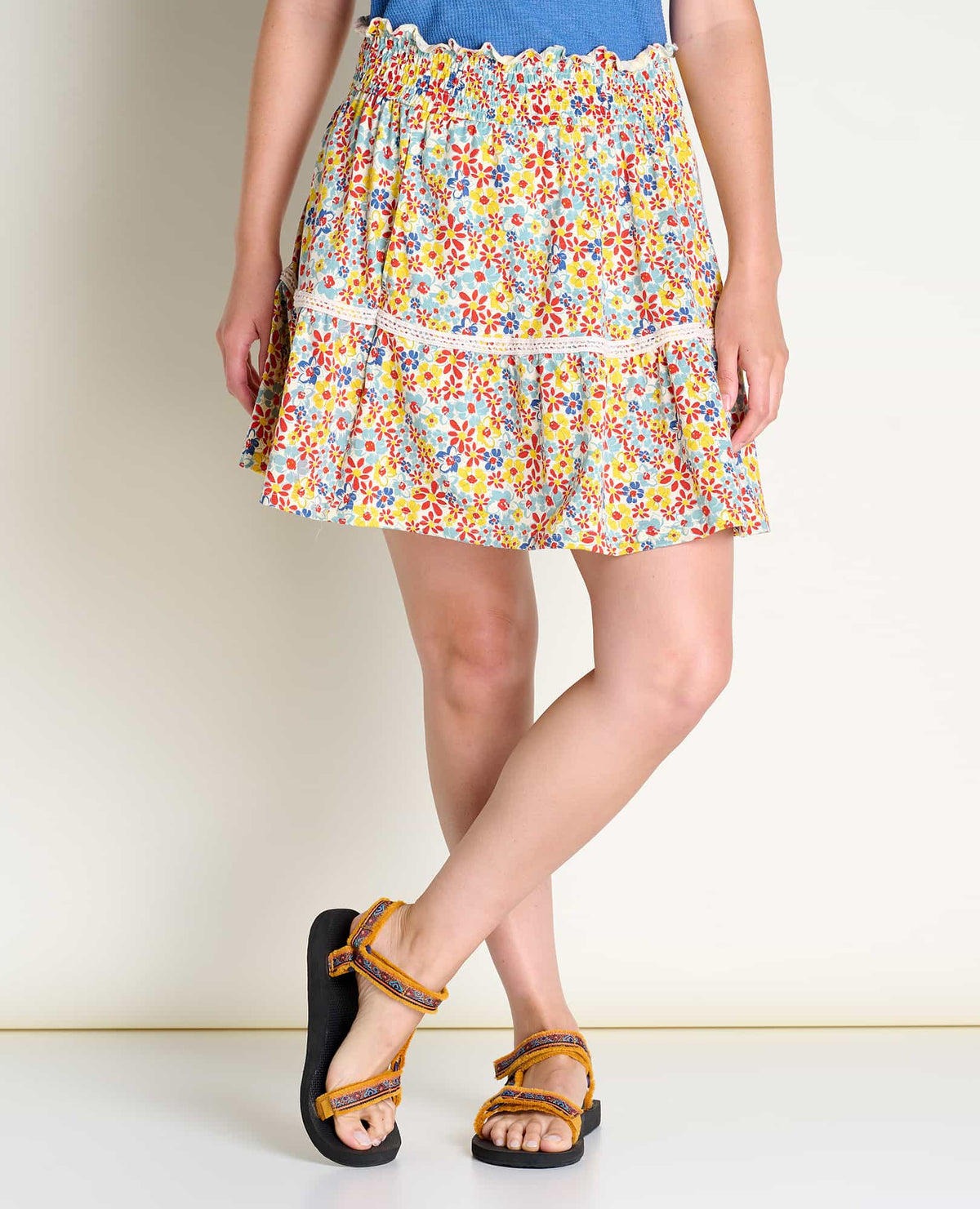 Toad&Co Marigold Organic Cotton Ruffle Skirt - by Toad&Co