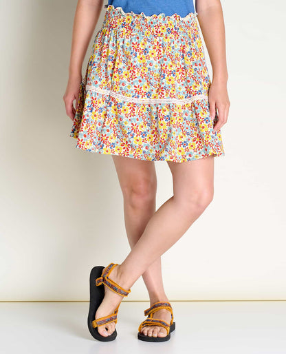 Toad&Co Marigold Organic Cotton Ruffle Skirt - by Toad&Co