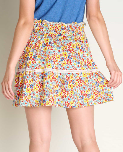 Toad&Co Marigold Organic Cotton Ruffle Skirt - by Toad&Co