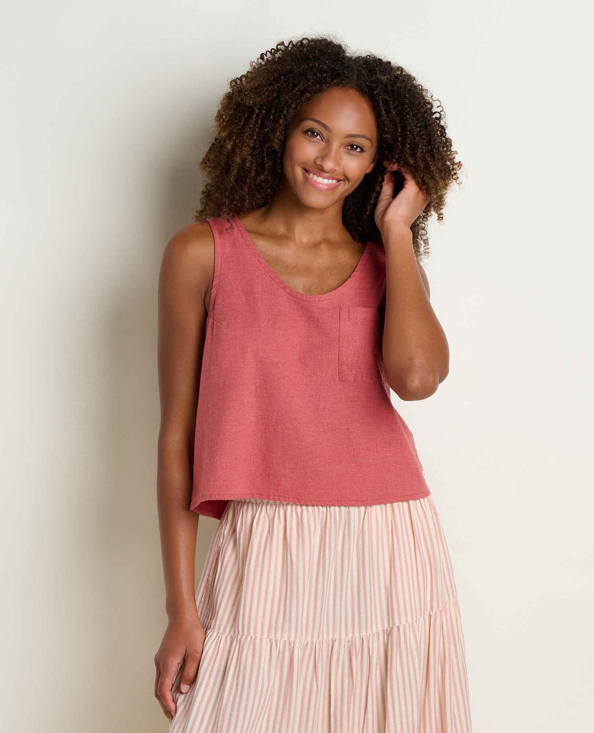 Toad&Co Taj Hemp Button Back Tank Top - Better than Linen