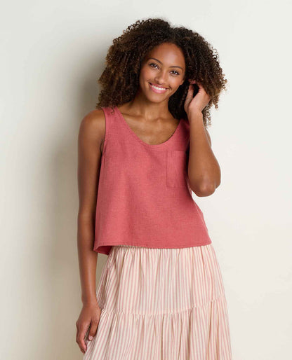 Toad&Co Taj Hemp Button Back Tank Top - Better than Linen