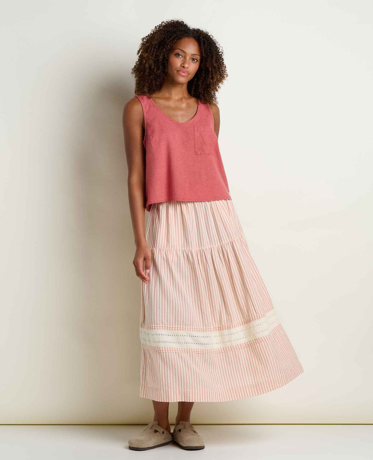 Toad&Co Taj Hemp Button Back Tank Top - Better than Linen