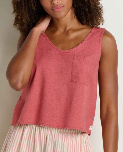 Toad&Co Taj Hemp Button Back Tank Top - Better than Linen