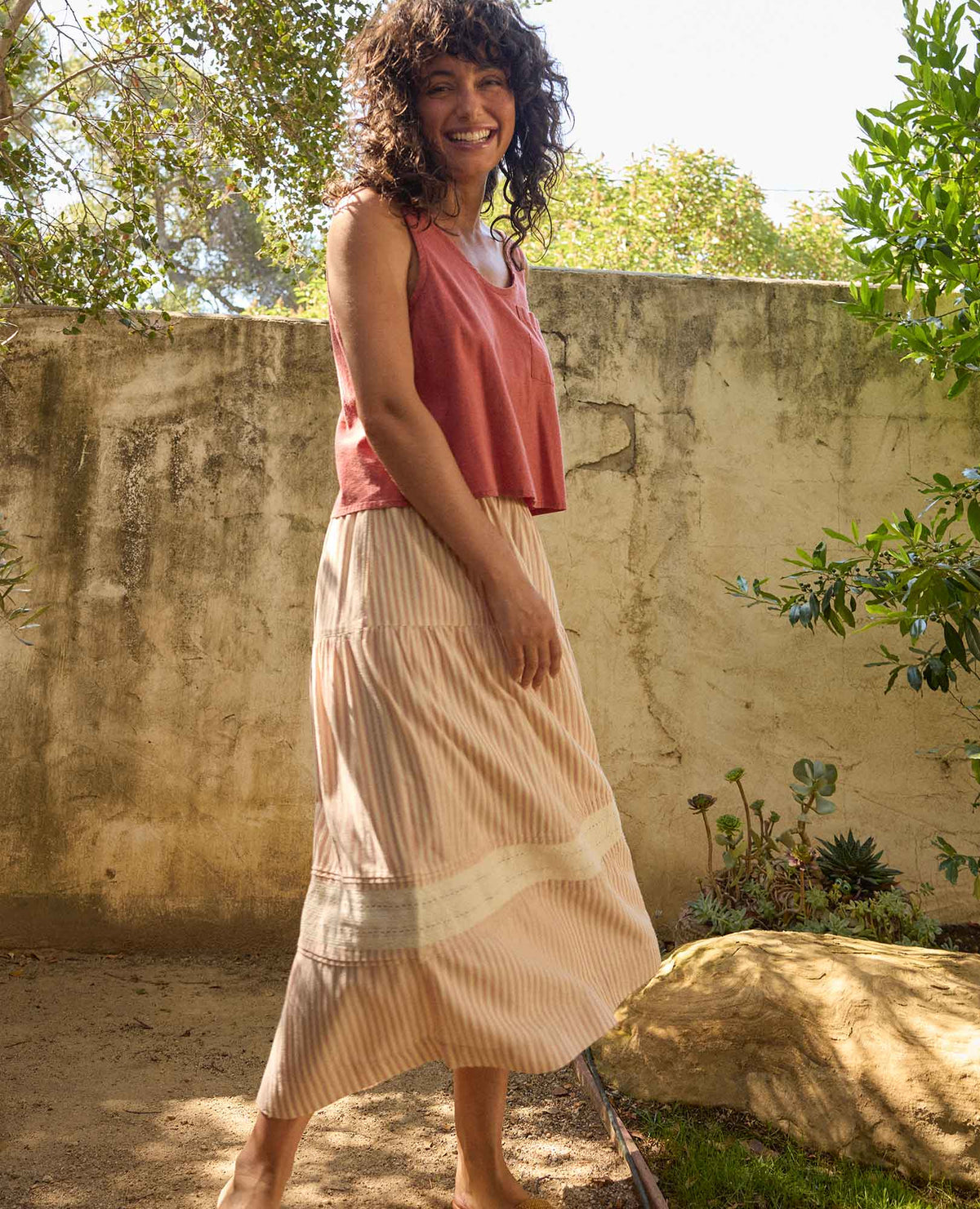 Toad&Co Taj Hemp Button Back Tank Top - Better than Linen