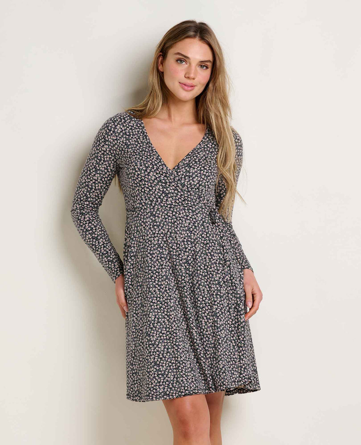Toad&Co Freesia Long Sleeve Wrap Dress - Soft, Stretchy & Eco-Friendly
