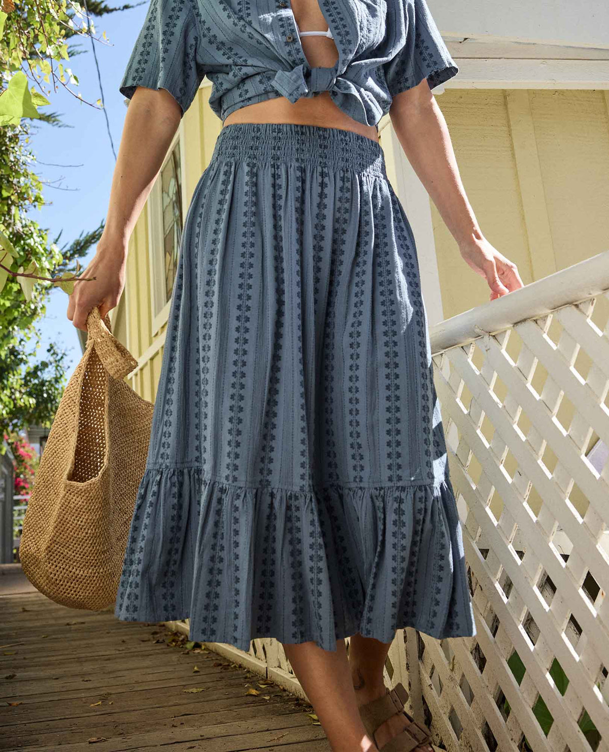 Toad&Co Cipher Pull-On Midi Skirt - Organic Cotton