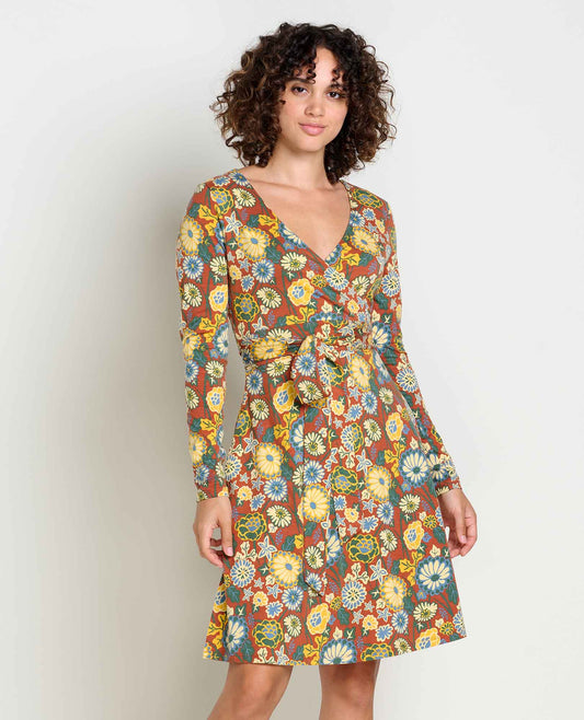 Toad&Co Women's Cue Wrap Dress - Organic Cotton and Tencel Dress by Toad&Co