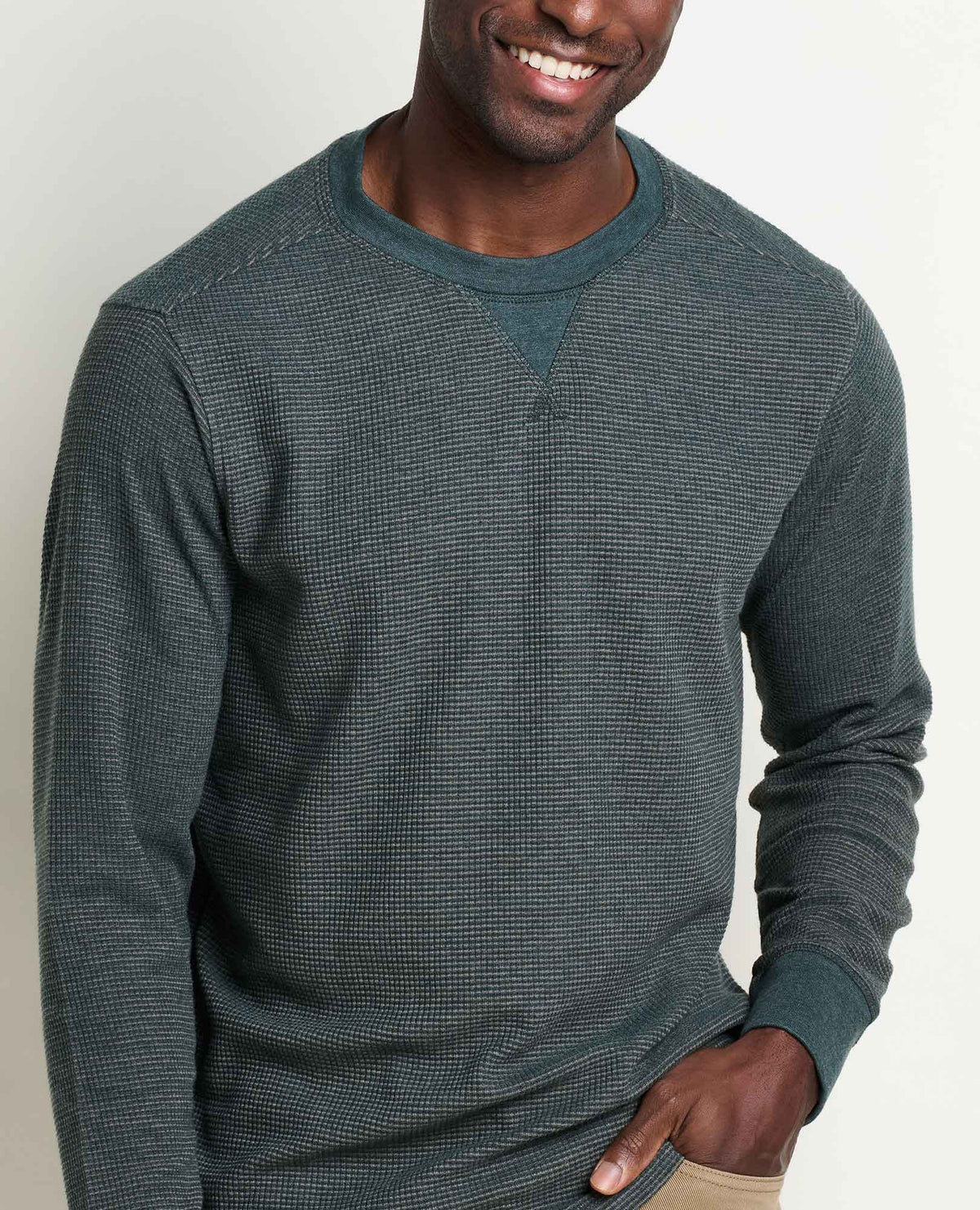 Toad&Co Men's Framer Long Sleeve Waffle Crewneck Tee - by Toad&Co