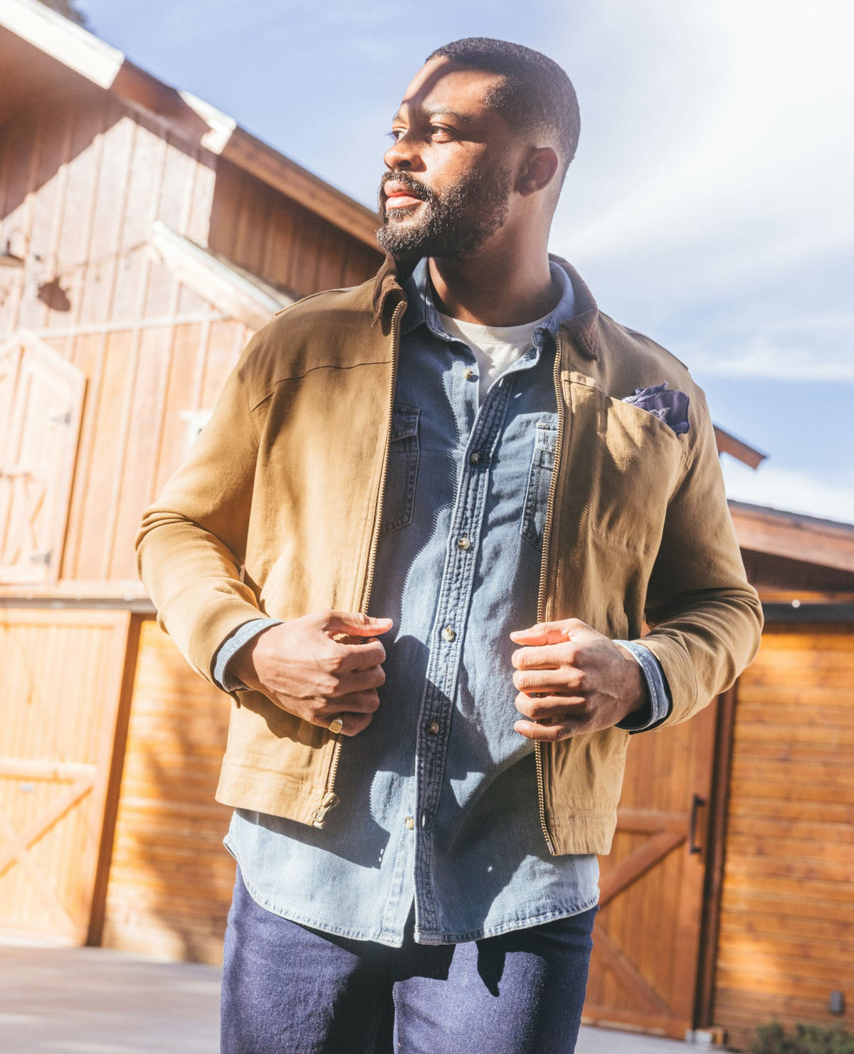 Toad&Co Men's Organic Cotton Denim Trucker Jacket