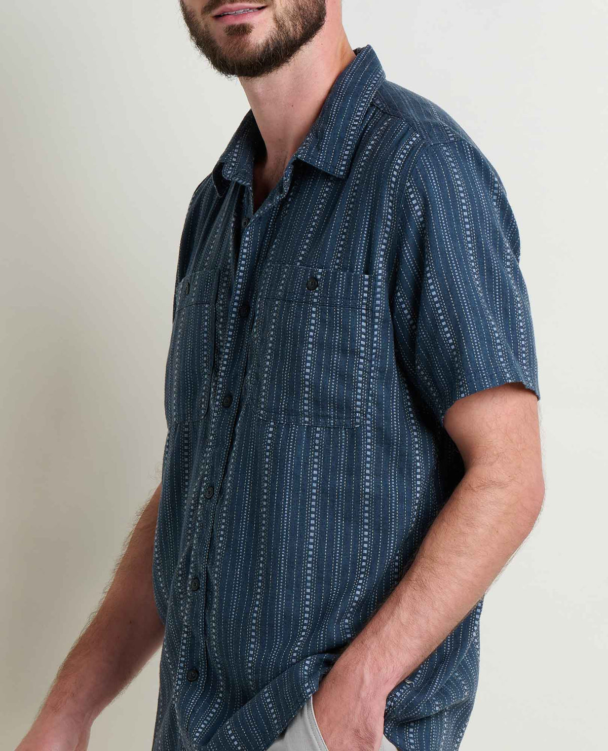 Toad&Co Men's Eco-Friendly Taj Hemp Short Sleeve Shirt - by Toad&Co