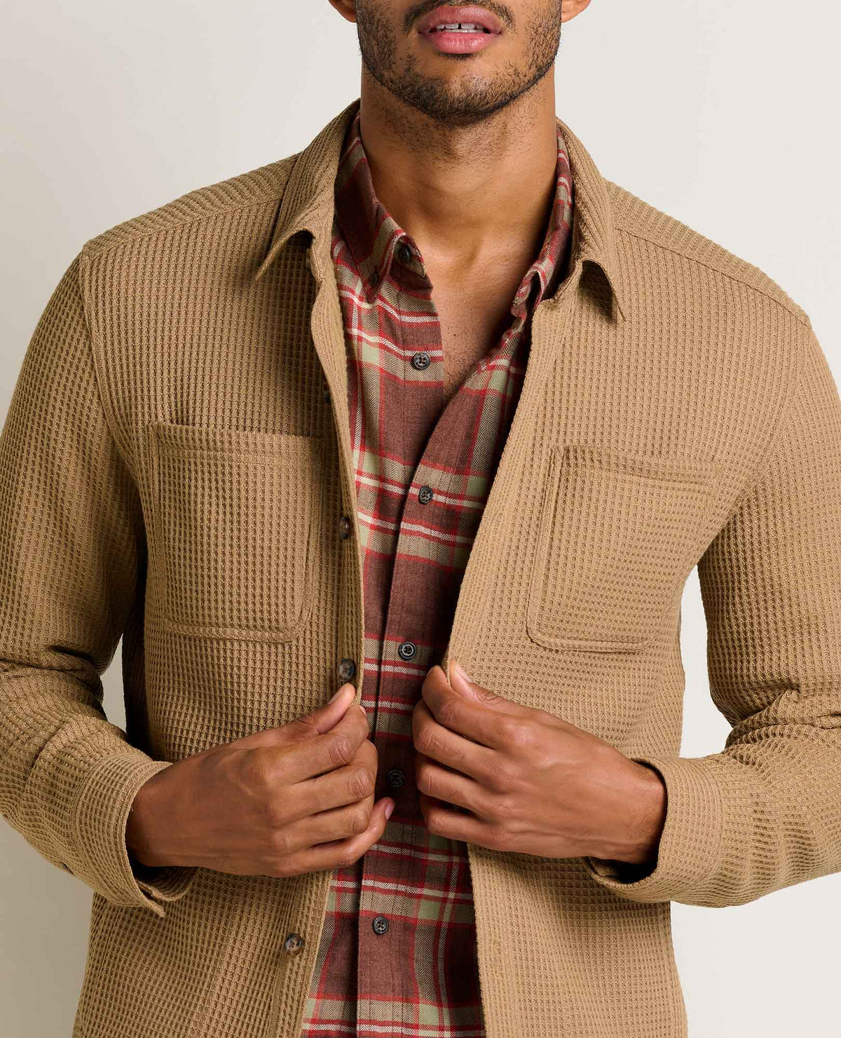 Toad&Co Men's Bitterroot Waffle Shirt Jacket - Casual Comfort