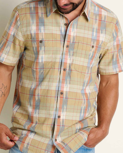 Toad&Co Smythy Shirt - Organic Cotton Ikat Spacedye Short Sleeve Shirt
