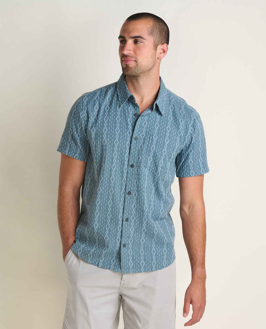 Toad&Co Treescape Shirt - 100% Organic Cotton Dobby Weave Summer Shirt