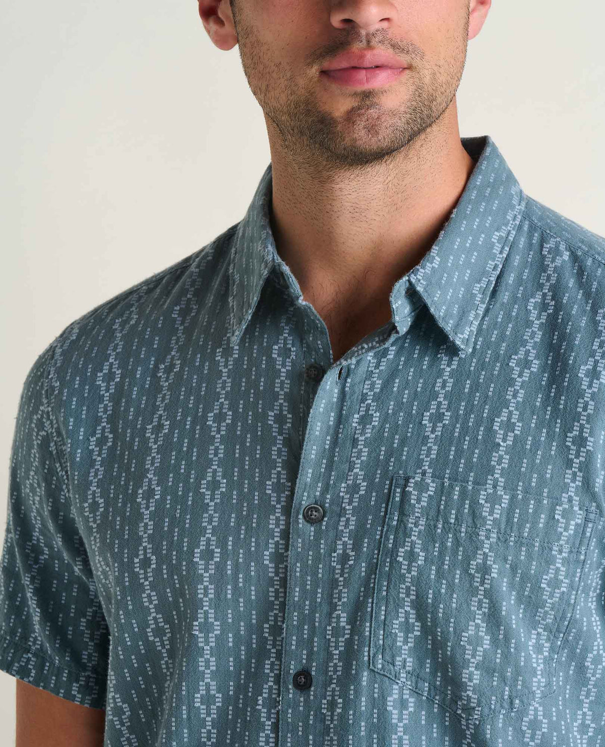 Toad&Co Treescape Shirt - 100% Organic Cotton Dobby Weave Summer Shirt