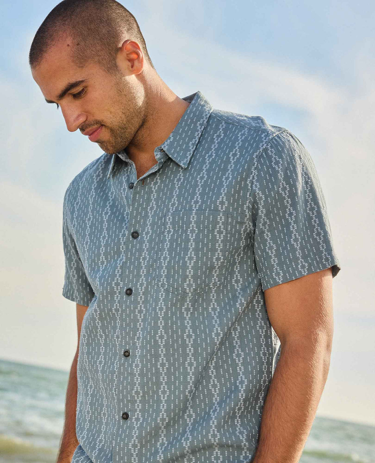 Toad&Co Treescape Shirt - 100% Organic Cotton Dobby Weave Summer Shirt