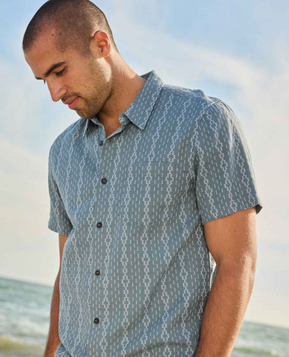 Toad&Co Treescape Shirt - 100% Organic Cotton Dobby Weave Summer Shirt