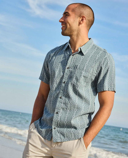 Toad&Co Treescape Shirt - 100% Organic Cotton Dobby Weave Summer Shirt