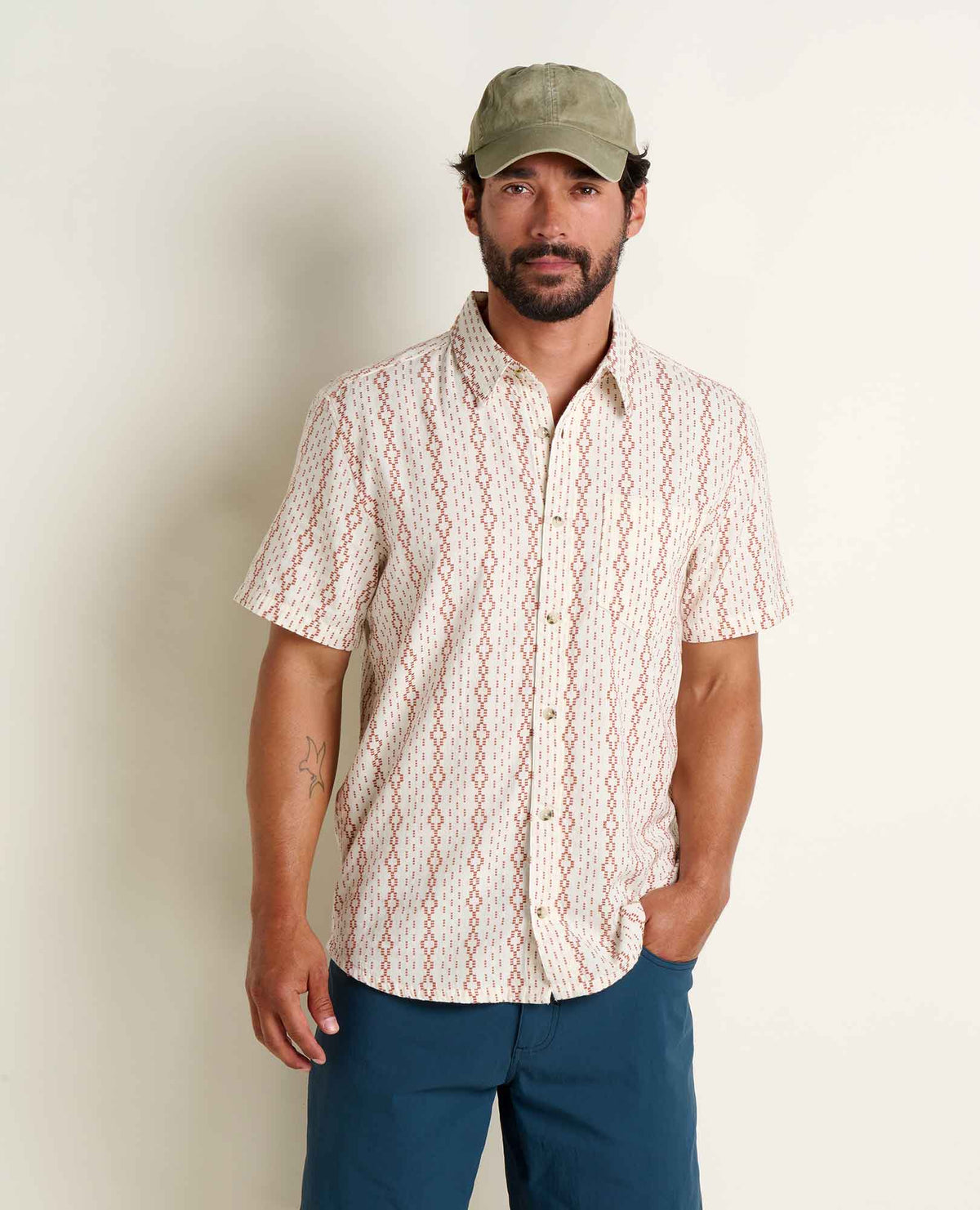 Toad&Co Treescape Shirt - 100% Organic Cotton Dobby Weave Summer Shirt