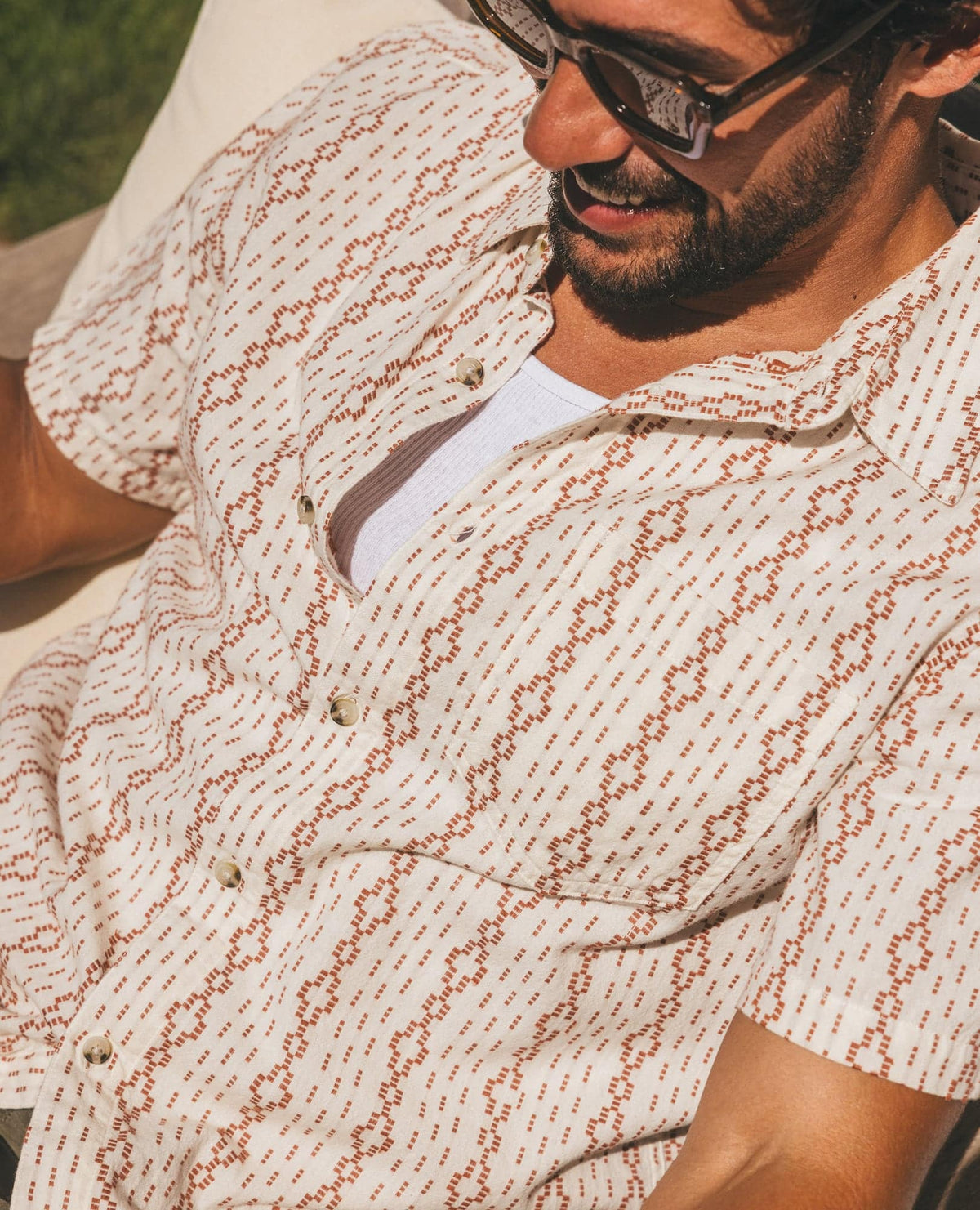 Toad&Co Treescape Shirt - 100% Organic Cotton Dobby Weave Summer Shirt