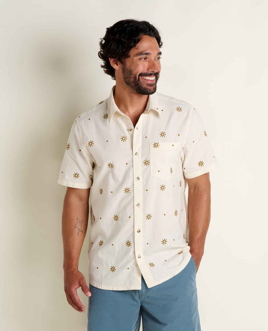 Toad&Co Airscape Embroidered Shirt - Organic Cotton Tropical Shirt for Men