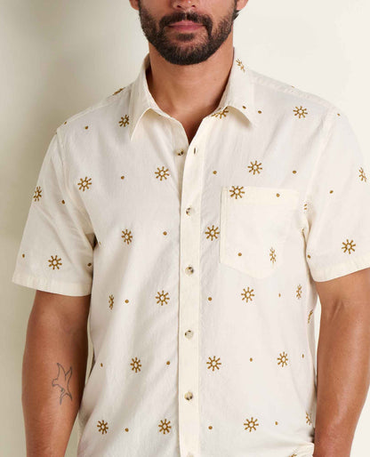 Toad&Co Airscape Embroidered Shirt - Organic Cotton Tropical Shirt for Men