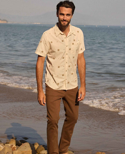 Toad&Co Airscape Embroidered Shirt - Organic Cotton Tropical Shirt for Men