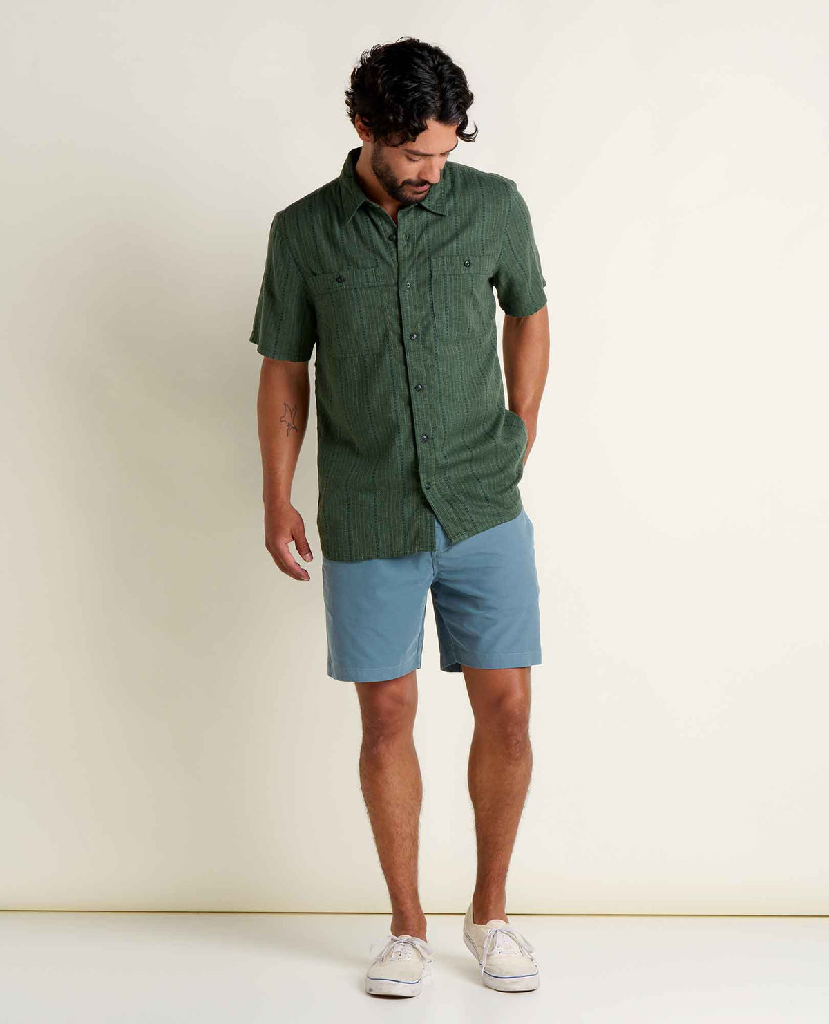Toad&Co Men's Eco-Friendly Taj Hemp Short Sleeve Shirt - by Toad&Co