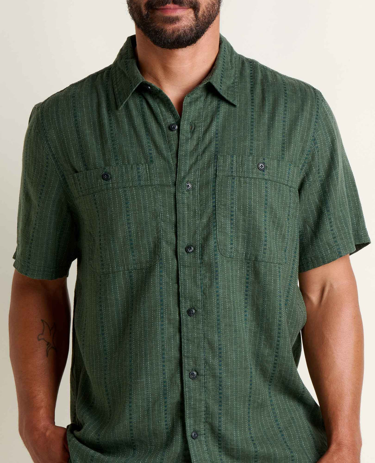 Toad&Co Men's Eco-Friendly Taj Hemp Short Sleeve Shirt - by Toad&Co