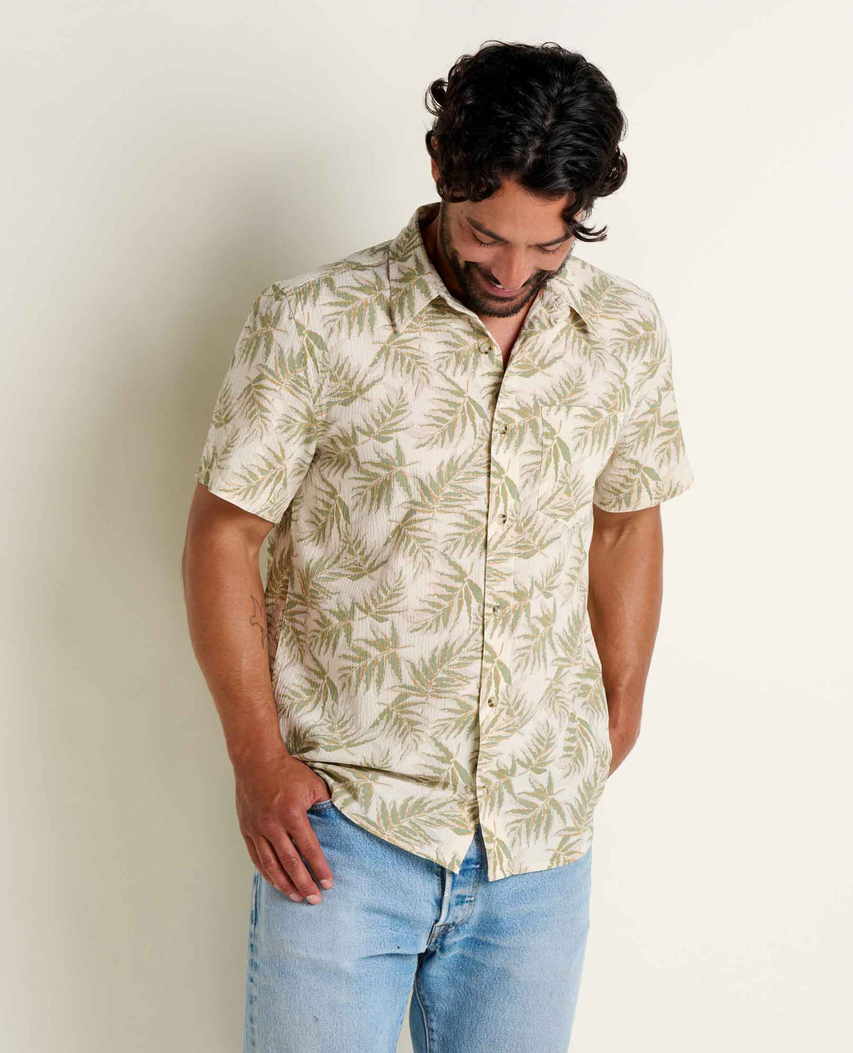 Toad&Co Men's Fletcher Shirt - Organic Cotton Stretch Seersucker Shirt