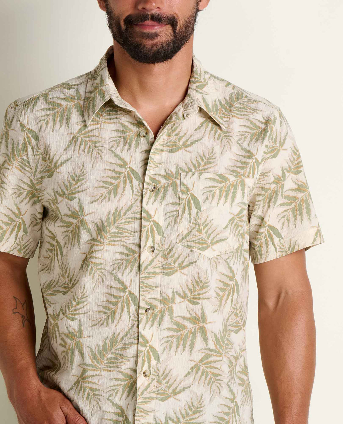Toad&Co Men's Fletcher Shirt - Organic Cotton Stretch Seersucker Shirt