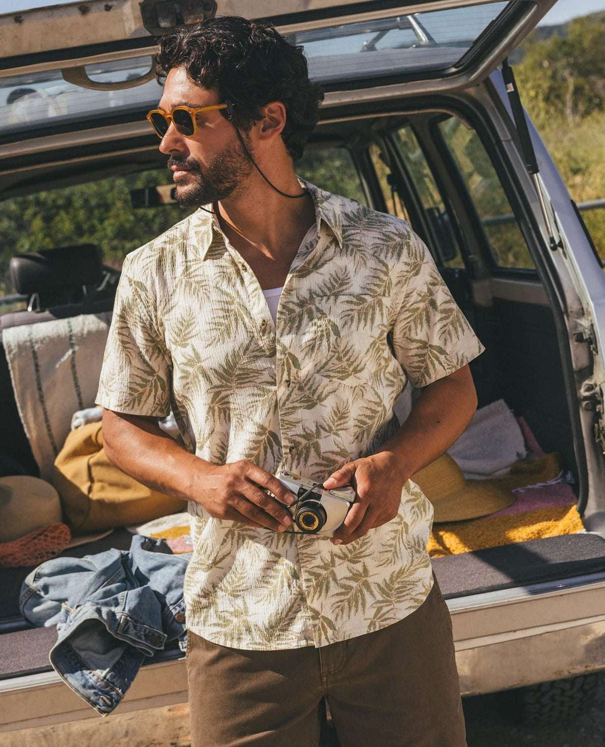 Toad&Co Men's Fletcher Shirt - Organic Cotton Stretch Seersucker Shirt
