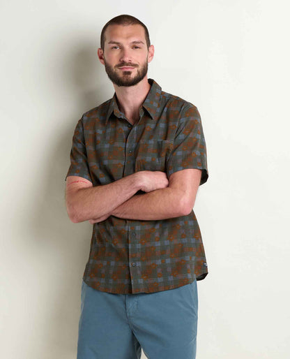 Toad&Co Men's Fletcher Shirt - Organic Cotton Stretch Seersucker Shirt