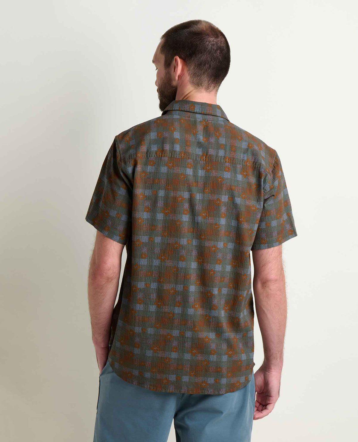 Toad&Co Men's Fletcher Shirt - Organic Cotton Stretch Seersucker Shirt