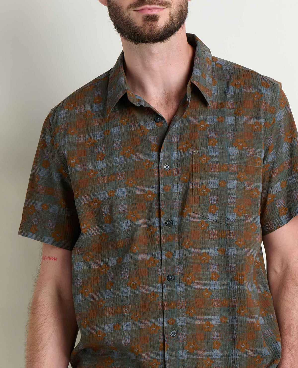 Toad&Co Men's Fletcher Shirt - Organic Cotton Stretch Seersucker Shirt
