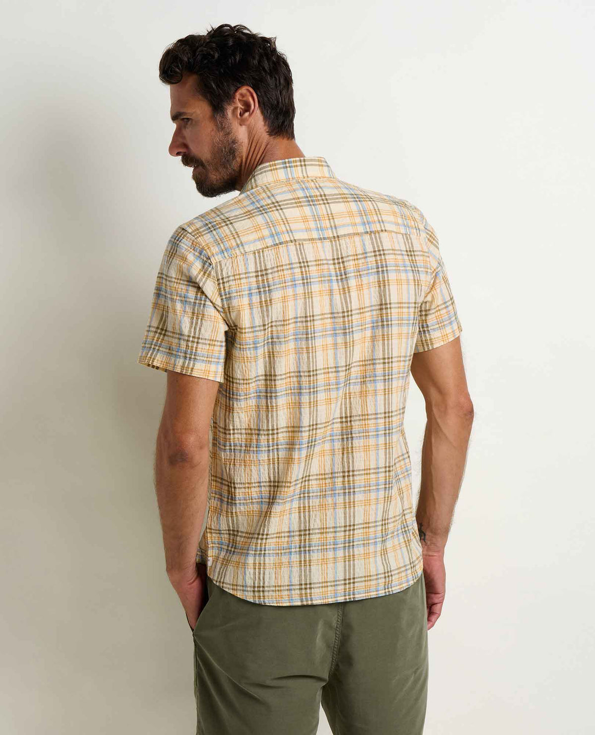 Toad&Co Men's Fletcher Shirt - Organic Cotton Stretch Seersucker Shirt