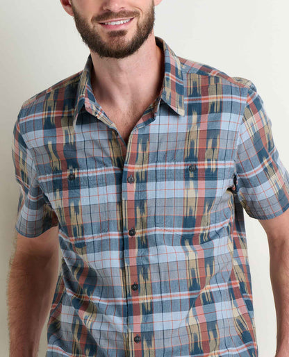 Toad&Co Smythy Shirt - Organic Cotton Ikat Spacedye Short Sleeve Shirt