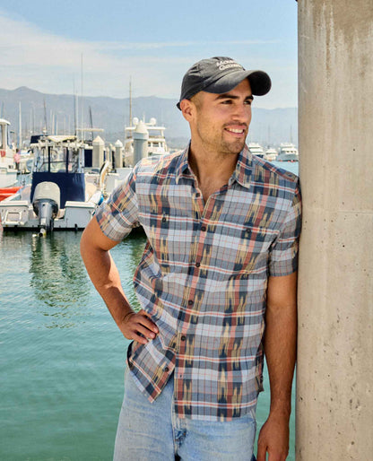 Toad&Co Smythy Shirt - Organic Cotton Ikat Spacedye Short Sleeve Shirt