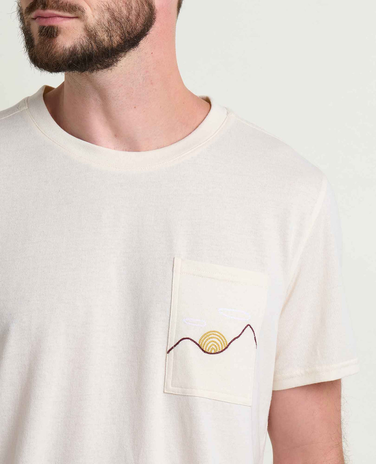 Toad&Co Men's Re-Form Embroidered Crew - Sustainable Recycled Cotton Tee