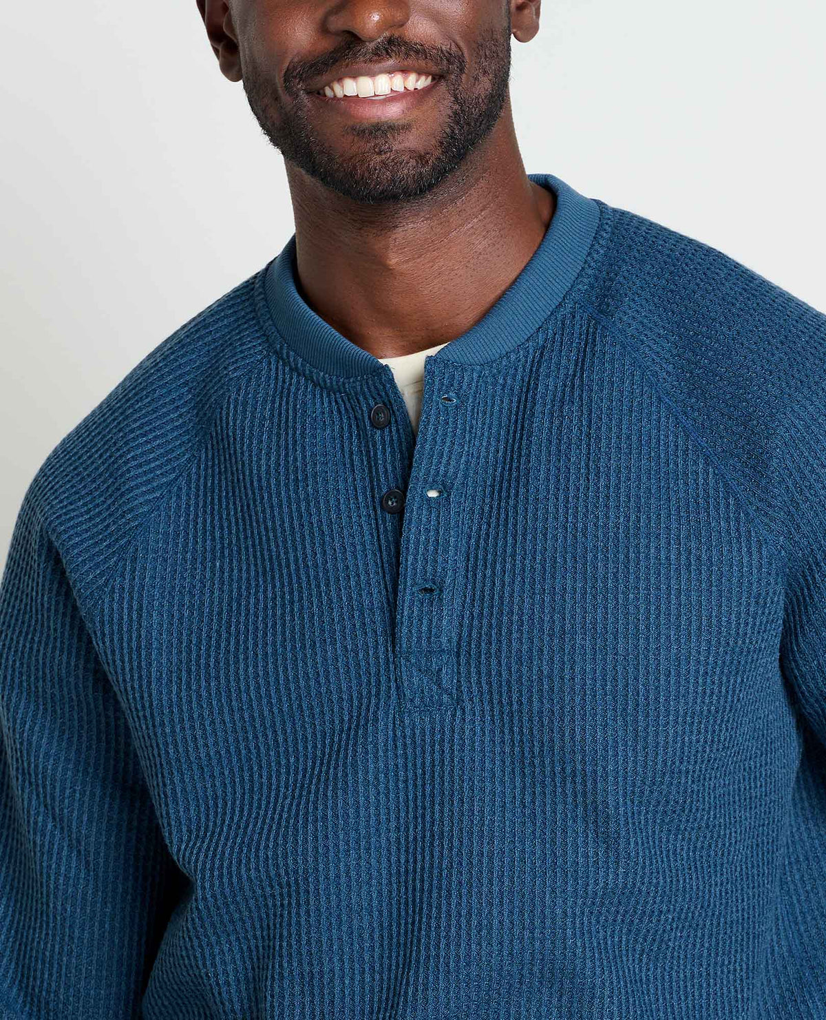 Toad&Co Bitterroot Waffle Knit Henley - Recycled Polyester by Toad&Co