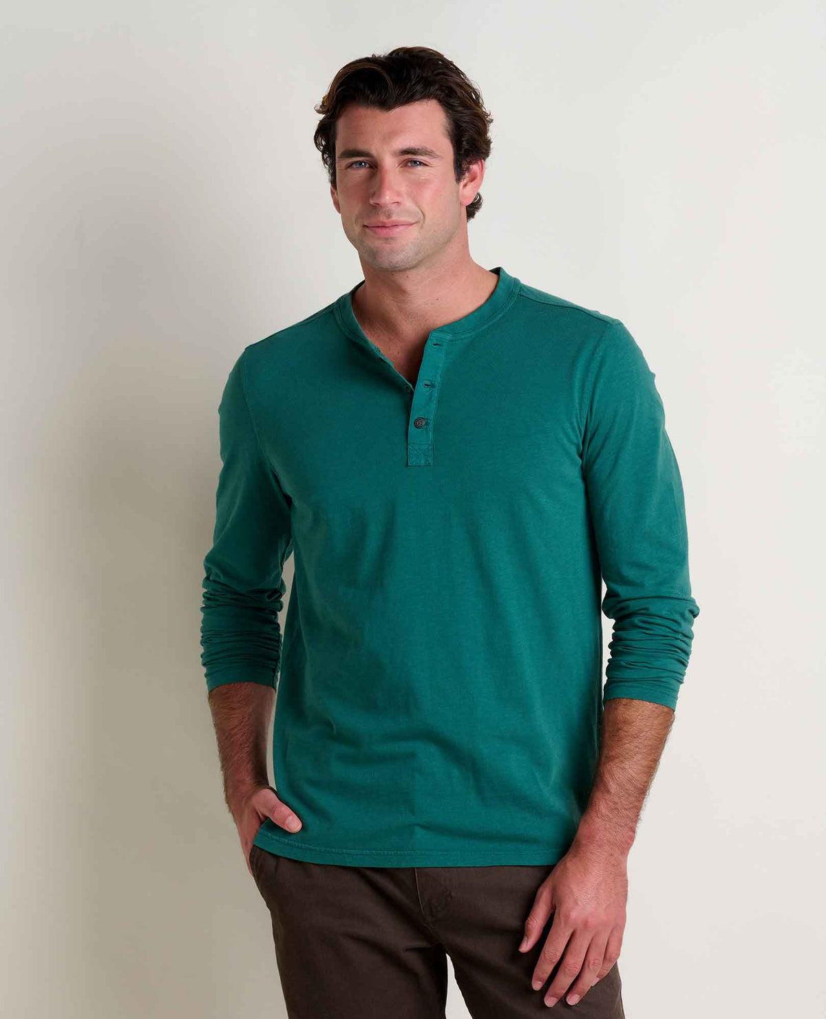 Toad&Co Men's Primo Long Sleeve Henley - Organic Cotton Tee by Toad&Co