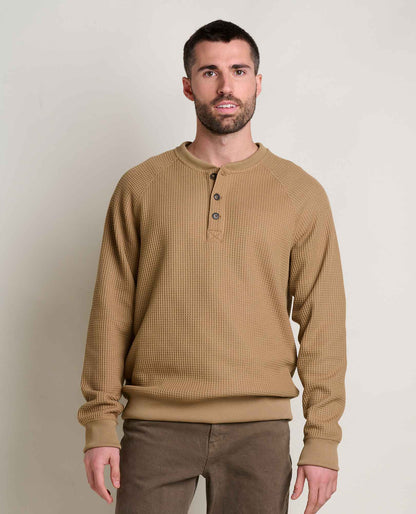 Toad&Co Bitterroot Waffle Knit Henley - Recycled Polyester by Toad&Co