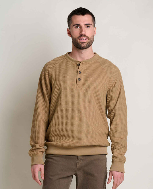 Toad&Co Bitterroot Waffle Knit Henley - Recycled Polyester by Toad&Co
