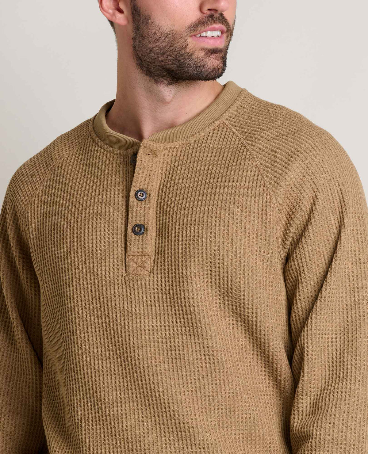 Toad&Co Bitterroot Waffle Knit Henley - Recycled Polyester by Toad&Co
